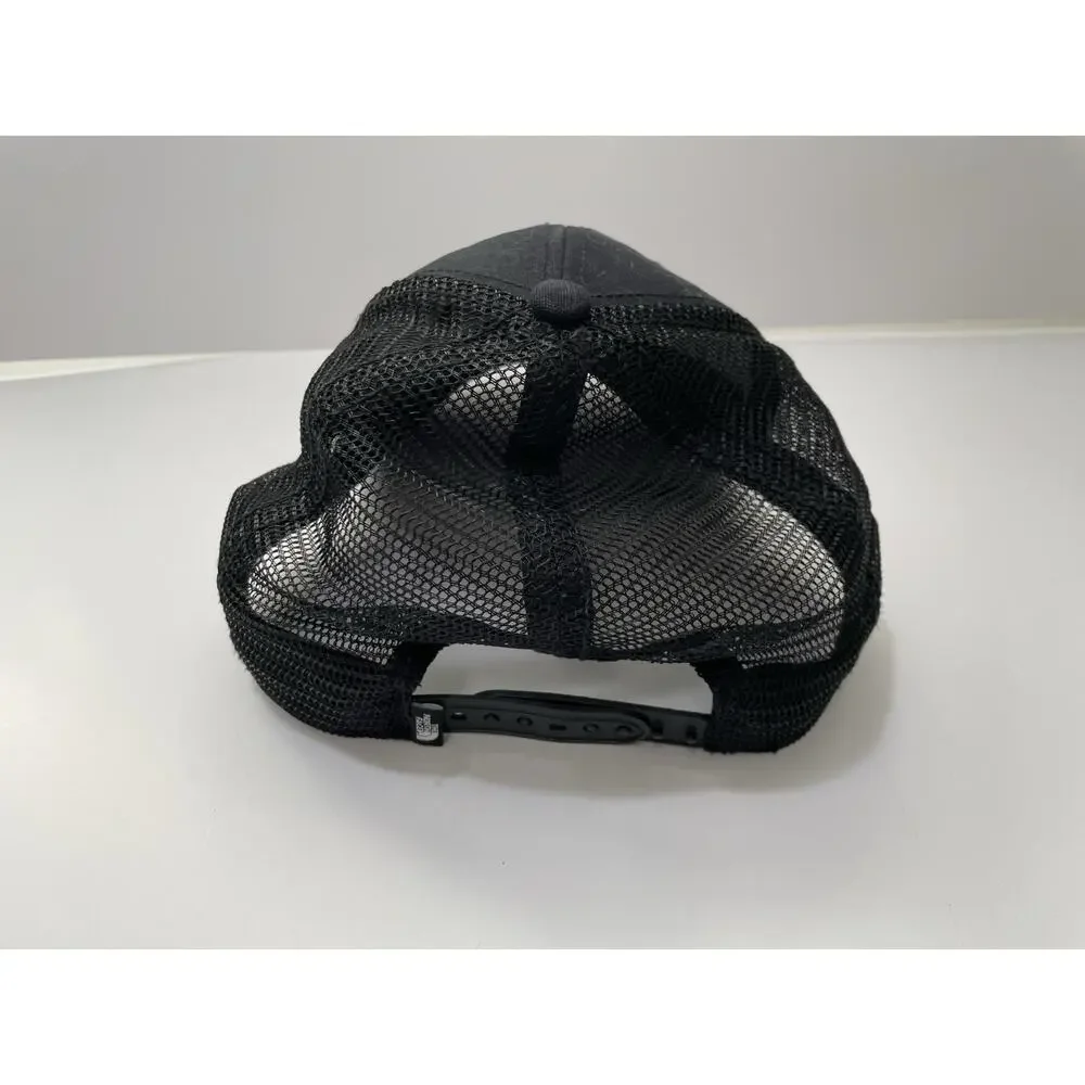 North Face Snapback Black Trucker Mountain Patch Mesh Back Adjustable Hat Cap